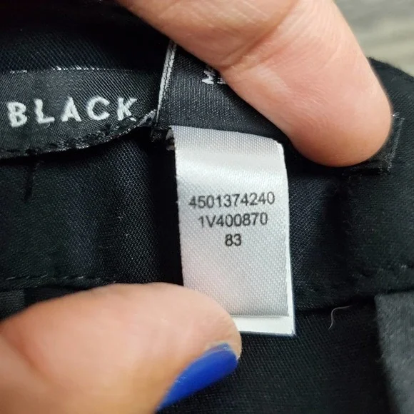 Black Label by Chico's Chino Tapered Black Dress Pants Size 4 - Picture 8 of 9